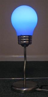 Lamp illuminated in as blue