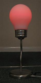 Lamp illuminated in as red