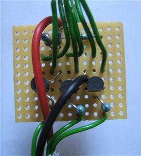 Close-up of LED driver circuit