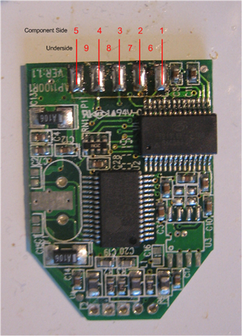 Pinout numbering of raw PL-2303 board